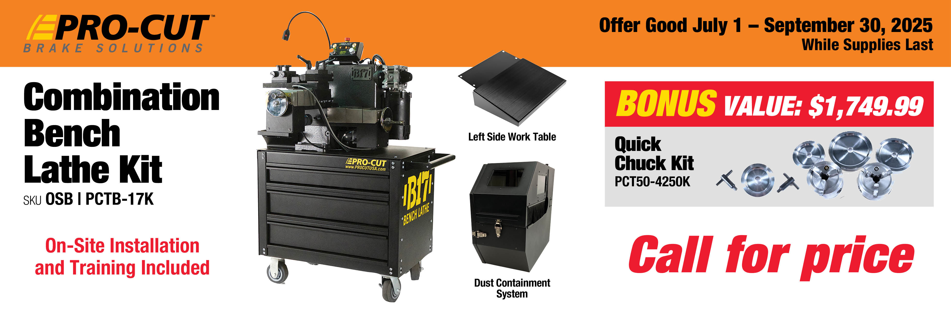 PRO-CUT Combination Bench Lathe Kit
