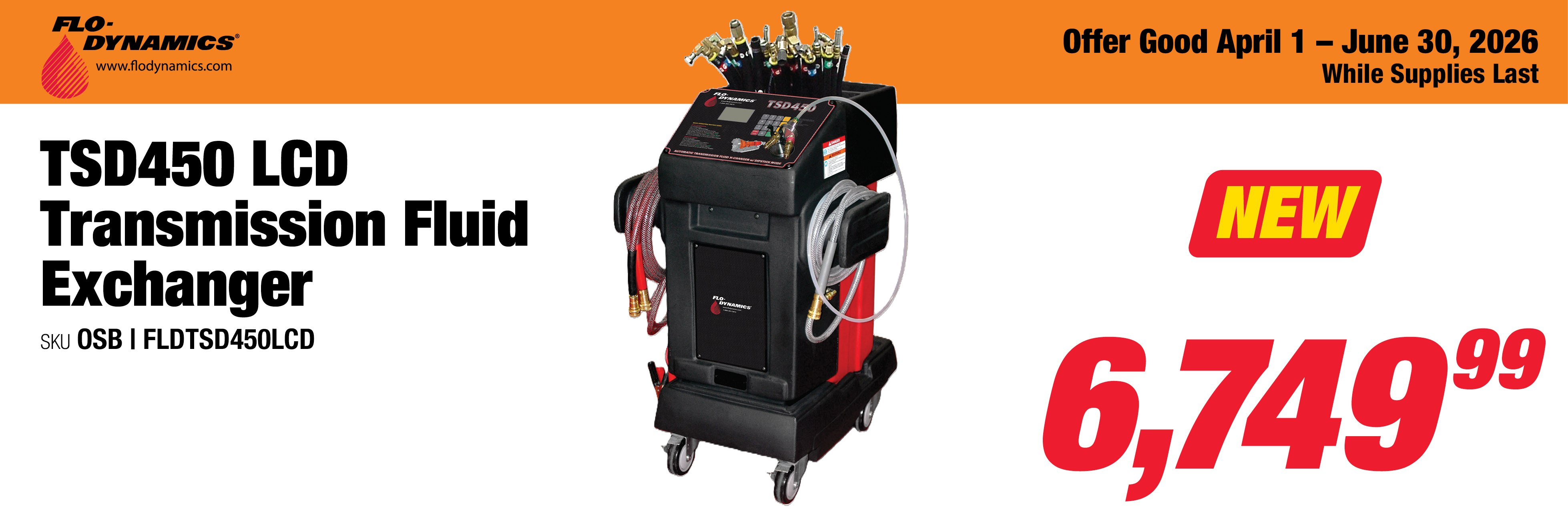Flo-Dynamics FLDTSD450LCD TSD450 LCD Transmission Fluid Exchanger