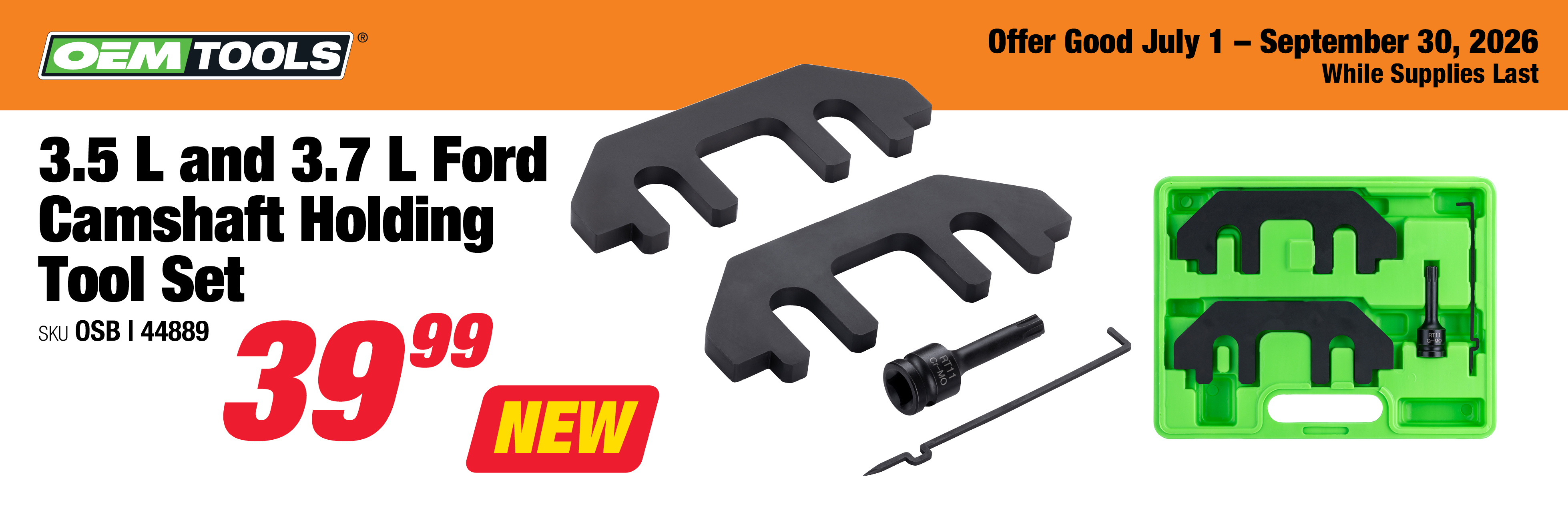 OEMTOOLS 44889 3.5 L and 3.7 L Ford Camshaft Holding Tool Set